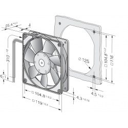 4414 FG compact axial ventilator