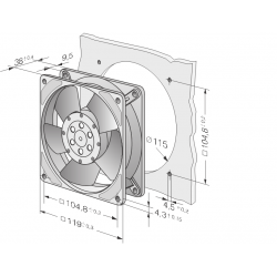 4806 cu un ventilator axial compact