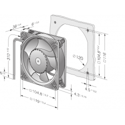 DV 4114 N Compact diagonal fan