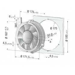 DV 6318 / 2TDH5P Kompaktní diagonální ventilátor