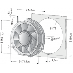 DV 6318 / 2TDH4P Ventilator diagonal compact