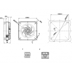 K3G200-AD21-01 Fan compact diagonal