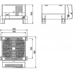 Vysoce výkonný dmychadlo vytápění DCR 030 | DC 24 V, DC 56 V - 200 W DO 800 W