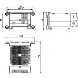 Aukštos kokybės šildymo pūstuvas DCR 130 | DC 24 V, DC 56 V - 200 W DO 800 W