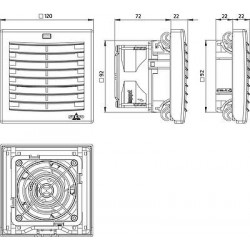 Fani cu filtru PLUS FPI / FPO 018 | do 24 M³/H (92 X 92 MM)