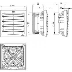 Fani cu filtru PLUS FPI / FPO 018 | do 97 M³/H (124 X 124 MM)