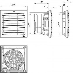 Fani cu filtru PLUS FPI / FPO 018 | do 263 M³/H (176 X 176 MM)