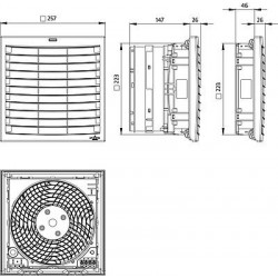 Fans avec filtre PLUS FPI / FPO 018 | do 536 M³/H (223 X 223 MM)