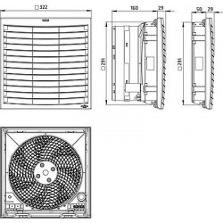 Fani cu filtru PLUS FPI / FPO 018 | do 1010 M³/H (291 X 291 MM)