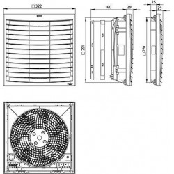 Fani cu filtru PLUS FPI / FPO 018 | do 1010 M³/H (291 X 291 MM)