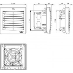 Fani cu filtru PLUS - DC LINE FPI / FPO 018 | do 33 M³/H (92 X 92 MM)