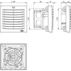 Fani cu filtru PLUS - DC LINE FPI / FPO 018 | do 33 M³/H (92 X 92 MM)