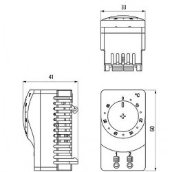 Small compact thermostat KTO 111 / KTS 111