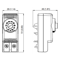 Mechanical thermostat TRT-10A230V-NO