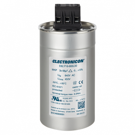 E62.M16-143L30 Háromfázisú kondenzátorok AC szűrővel