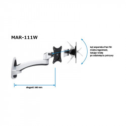 Wall mount monitor arm – MAR series