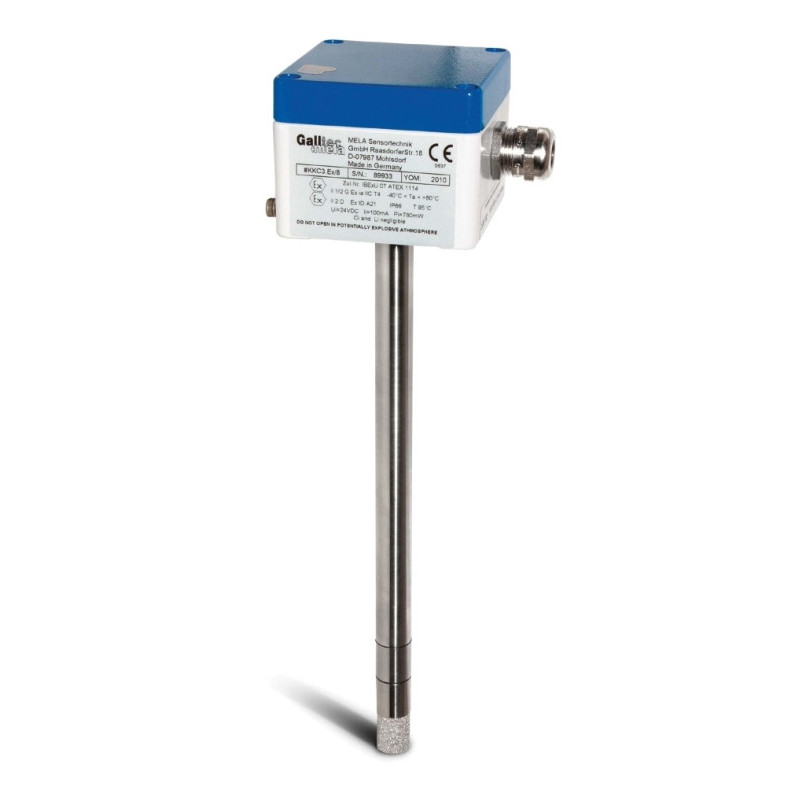 High-Temperature Analog Humidity-Temperature Meter in Stainless Steel Case