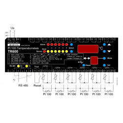 Pt 100-Temperature relay Type TR600 RS485