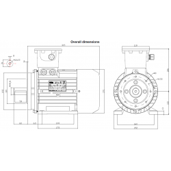 OD100L2W2305P4 Silnik elektryczny EX 3x230/400V 3,0kW B