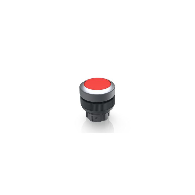 RAFIX 22 QR Red round button, silver collar, fixed RAFIX 22 QR Red round button, silver collar, fixed