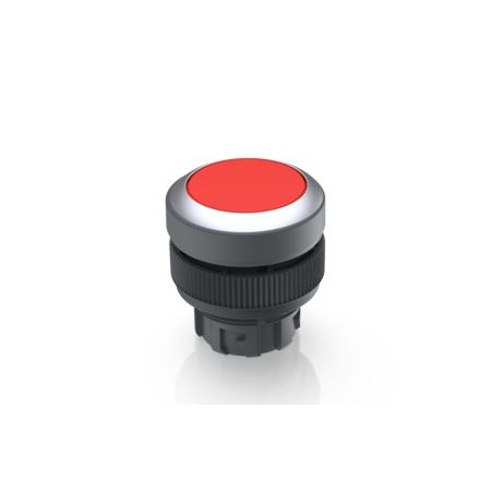 RAFIX 22 QR Red round button, silver collar, fixed
