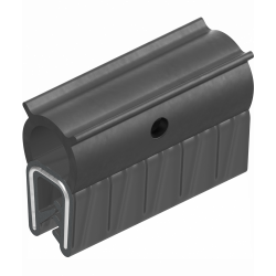 Self-locking sealing profile from fireproof material, EPDM 60 ± 5 shore a black 1011-05-FR01