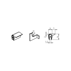 copy of Protecția marginilor de blocare, PVC 70 ± 5 Shore A antracit 1010-09.