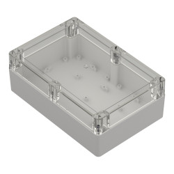 ZP210.140.75Jp ТМ ABS-PC ПЛАСТИКОВИЙ КОРПУС ZP210.140.75 СВІТЛИЙ ДНИЗ - ПРОЗИРИЙ ВЕРХ З ABS-PC
