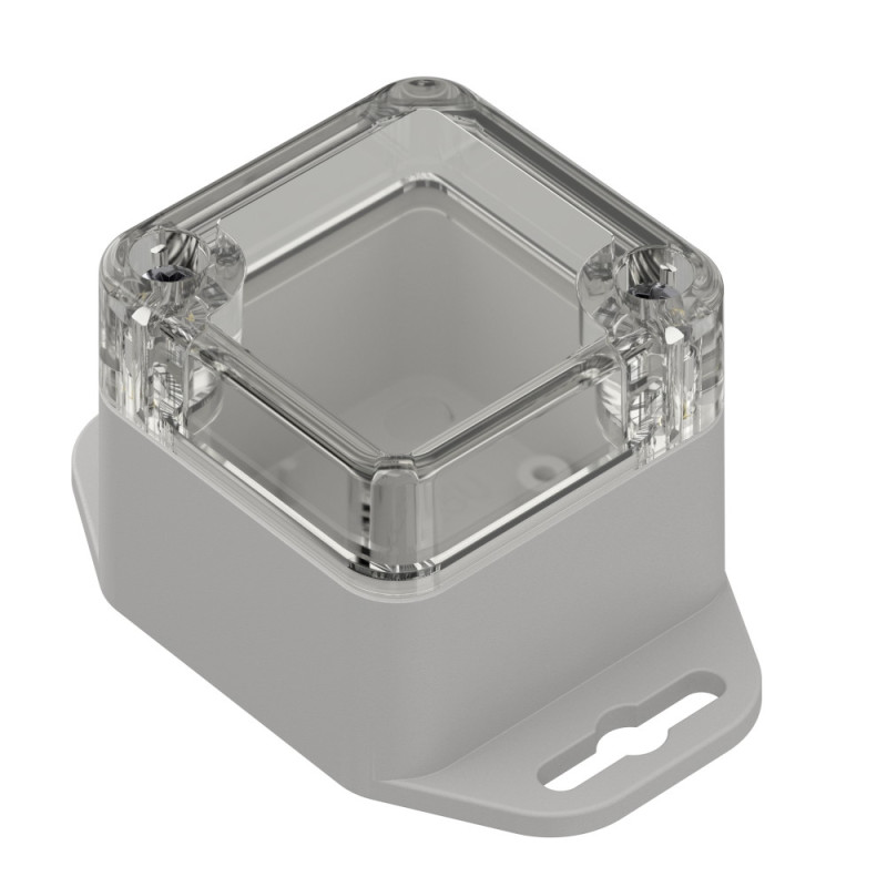 ZP45.45.40SUJp TM PC HERMETIC HOUSING ZP45.45.40 LIGHT BOTTOM WITH EARS - CLEAR TOP WITH POTS ZP45.45.40SUJp TM PC HERMETIC HOUSING ZP45.45.40 LIGHT BOTTOM WITH EARS - CLEAR TOP WITH POTS