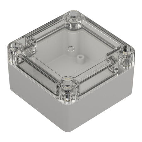 ZP75.75.45SJp TM BOÎTIER HERMÉTIQUE PC ZP75.75.45 FOND LÉGER - DESSUS TRANSPARENT AVEC JOINT FONTE