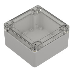 ZP105.105.60SJp TM ABS-PC ХЕРМЕТИЧЕН КОРПУС ZP105.105.60 СВЕТЛО ДЪНО - ПРОЗРАЧЕН ПЛАТ С ЛЯТО