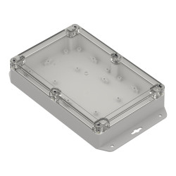 ZP210.140.45SUJp TM PC ХЕРМЕТИЧЕН КОРПУС ZP210.140.45 СВЕТЛО ДЪНО - ПРОЗРАЧЕН ОТГОР С УШИ С