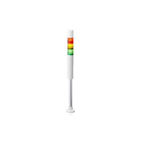 Señal de torre LR6-3M2PJBW-RIG. Soporte con pie, sonido.