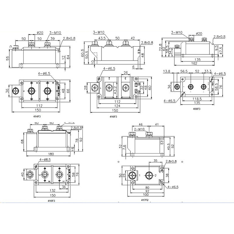 MT400-20-417F2 Single Thyristor Module MT400-20-417F2 Single Thyristor Module