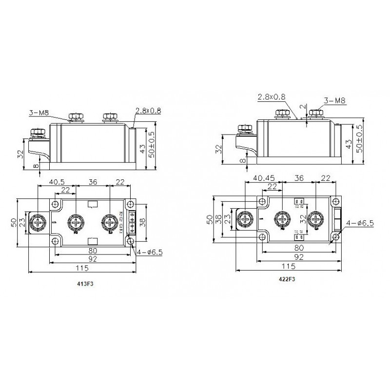 MTC250-16-413F3 Thyristor Module MTC250-16-413F3 Thyristor Module