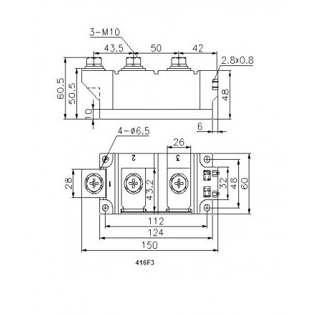 MFC570-12-416F3 Thyristor/Diode Module