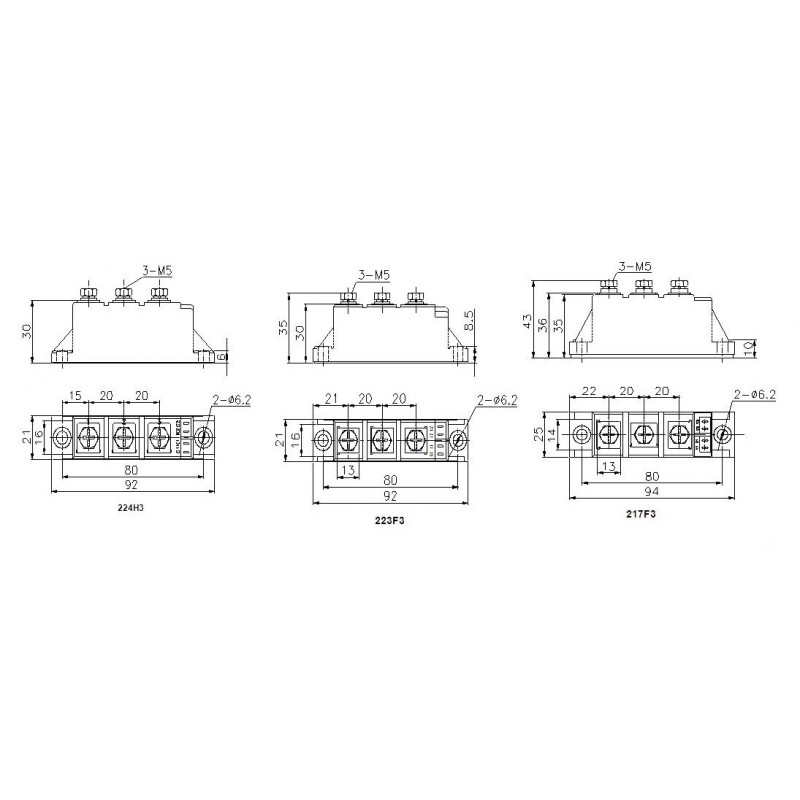 Modul MDC110-14-23F3 Diodă Modul MDC110-14-23F3 Diodă
