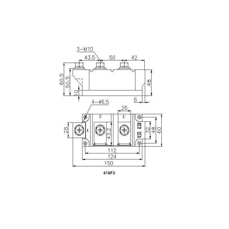 Modulul diodic MDC570-14-416F3.