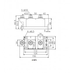 Modulul diodic MDC570-16-416F3.