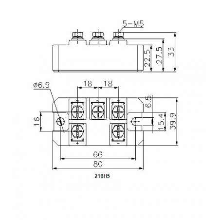 MDS100-8-218H5 Rectificador de puente