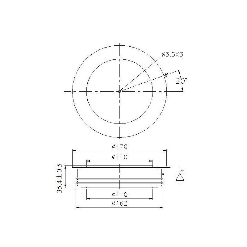 H125KPR-52-60 Tyrystor PCT