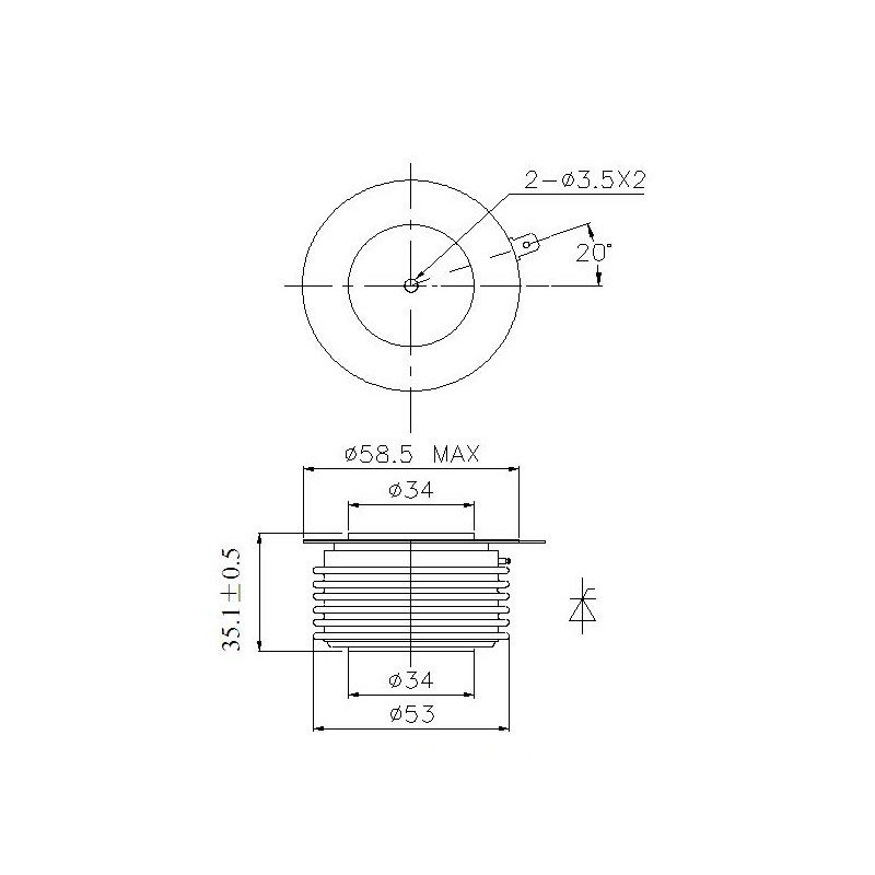 H38KPR-04-65 Tirisztor PCT H38KPR-04-65 Tirisztor PCT
