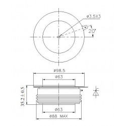 H65KPR-14-60 Tyrystor PCT