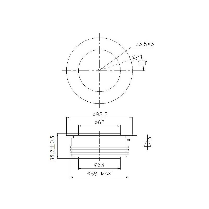 H65KPR-14-60 Tyrystor PCT