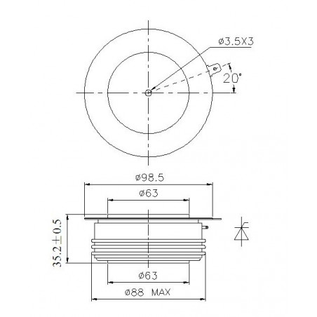 H65KPR-14-60 Tyrystor PCT