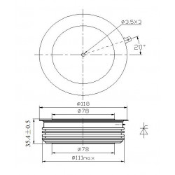 H89KPR-22-65 típusú tirisztor PCT