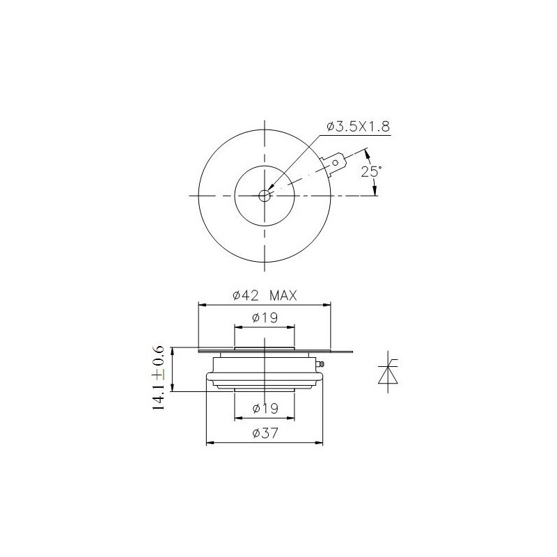 Y24KPE-04-12 Tirisztor PCT