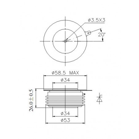Y38KPC-15-10 típusú tirisztor PCT
