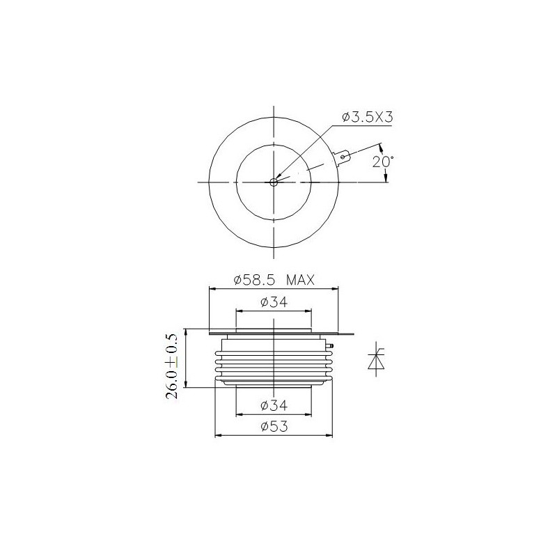 Y38KPE-10-18 Tyrystor PCT Y38KPE-10-18 Tyrystor PCT