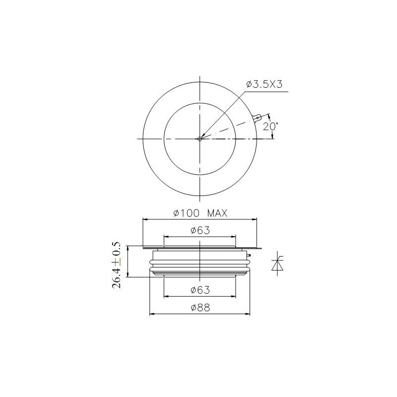 Y65KPE-28-16 Tyrystor PCT Y65KPE-28-16 Tyrystor PCT